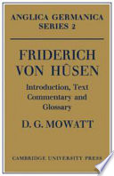 Friderich von Hûsen : introduction, text, commentary and glossary /