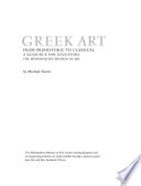 Greek art : from prehistoric to classical : a resource for educators /