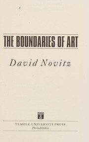 The boundaries of art /