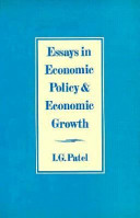 Essays in economic policy and economic growth /
