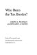 Who bears the tax burden? /