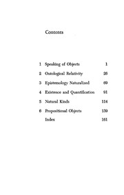 Ontological relativity, and other essays,