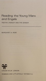Reading the young Marx and Engels : poetry, parody, and the censor /