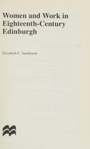 Women and work in eighteenth-century Edinburgh /