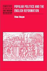 Popular politics and the English Reformation /