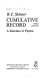 Cumulative record : a selection of papers /