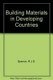 Building materials in developing countries /