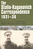 The Stalin-Kaganovich correspondence, 1931-36 /
