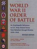 World War II order of battle, U.S. Army (ground force units) /