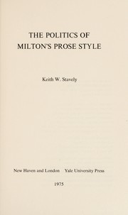 The politics of Milton's prose style /