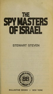 The spy masters of Israel /