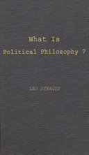 What is political philosophy? and other studies.