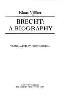 Brecht, a biography /