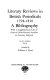 Literary reviews in British periodicals, 1798-1820; a bibliography with a supplementary list of general (non-review) articles on literary subjects,