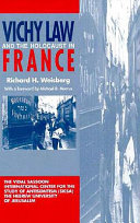 Vichy law and the Holocaust in France /