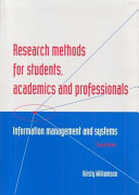 Research methods for students and professionals : information management and systems /