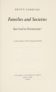 Families and societies : survival or extinction? /