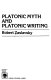 Platonic myth and Platonic writing /