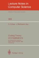 Coding theory and applications : 3rd international colloquium, Toulon, France, November 2-4, 1988 : proceedings /