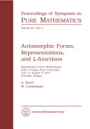 Automorphic forms, representations, and L-functions /