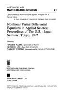 Nonlinear partial differential equations in applied science : proceedings of the U.S.-Japan seminar, Tokyo, 1982 /