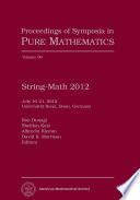 String-Math 2012 : July 16-21, 2012, Universität Bonn, Bonn, Germany /