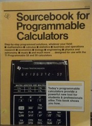 Sourcebook for programmable calculators /