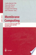 Membrane computing : international workshop, WMC 2003 : Tarragona, Spain, July 17-22, 2003 : revised papers /