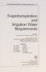 Evapotranspiration and irrigation water requirements : a manual /