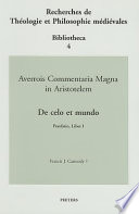 Averrois Cordubensis commentum magnum super libro De celo et mundo Aristotelis /
