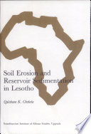 Soil erosion and reservoir sedimentation in Lesotho /