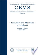 Transference methods in analysis /