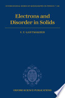 Electrons and disorder in solids /