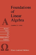Foundations of linear algebra /