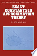 Exact constants in approximation theory /