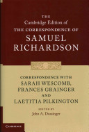 Correspondence with Sarah Wescomb, Frances Grainger and Laetitia Pilkington /