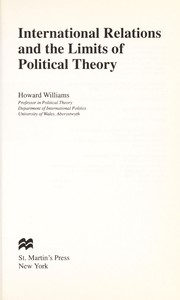 International relations and the limits of political theory /